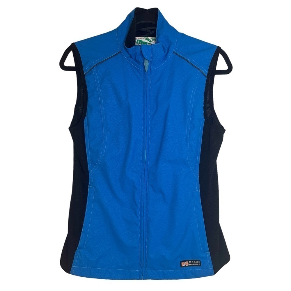 Ansai 7.4 Volt Battery Power‎ Cycling Vest Mobile Warming Zip Up Athletic Blue